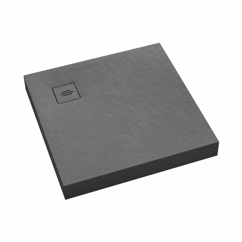 Schedline NonLimits Grey Stone štvorcová sprchová vanička 90x90 cm sivá 3ST.N1K-9090/S/ST-M1/S/ST