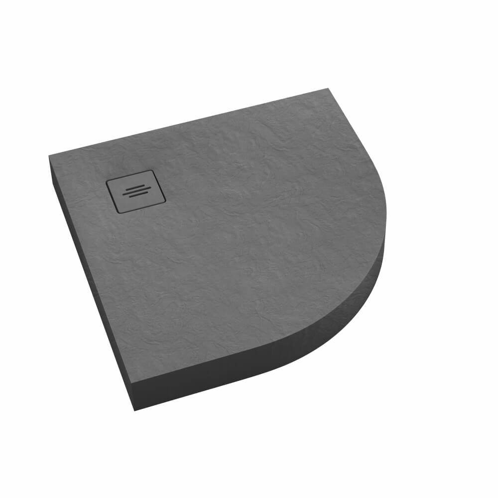 Schedline NonLimits Grey Stone polkruhová sprchová vanička 90x90 cm sivá 3ST.N1O-9090/S/ST-M1/S/ST