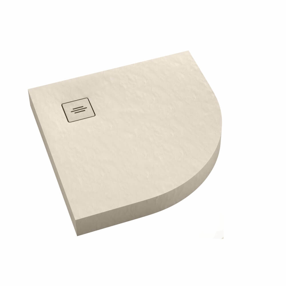 Schedline NonLimits Cashmere Stone polkruhová sprchová vanička 90x90 cm béžová 3ST.N1O-9090/PK/ST-M1/PK/ST