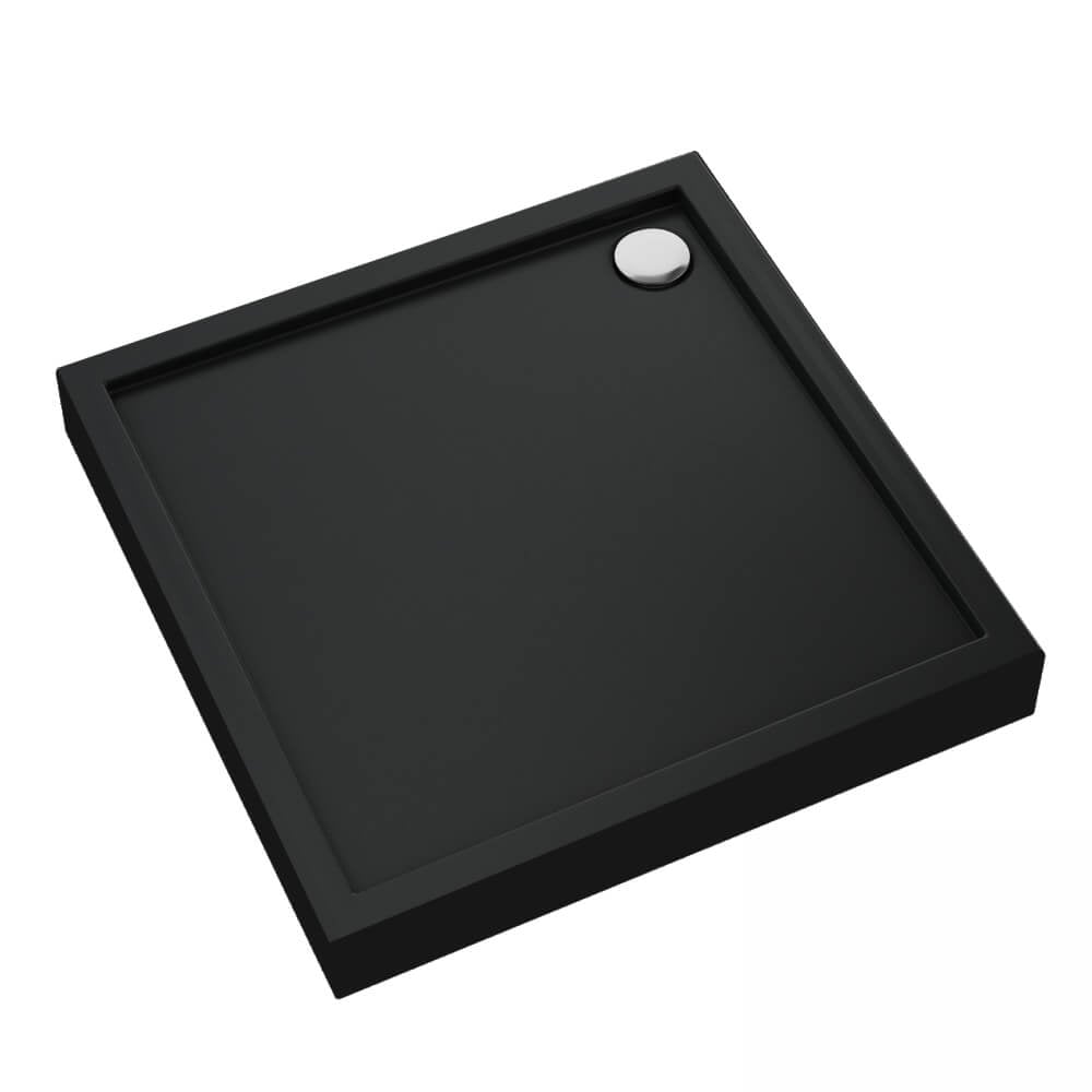 Schedline Cameron Black Mat štvorcová sprchová vanička 90x90 cm čierna 3ST.C1K-9090/C/MG