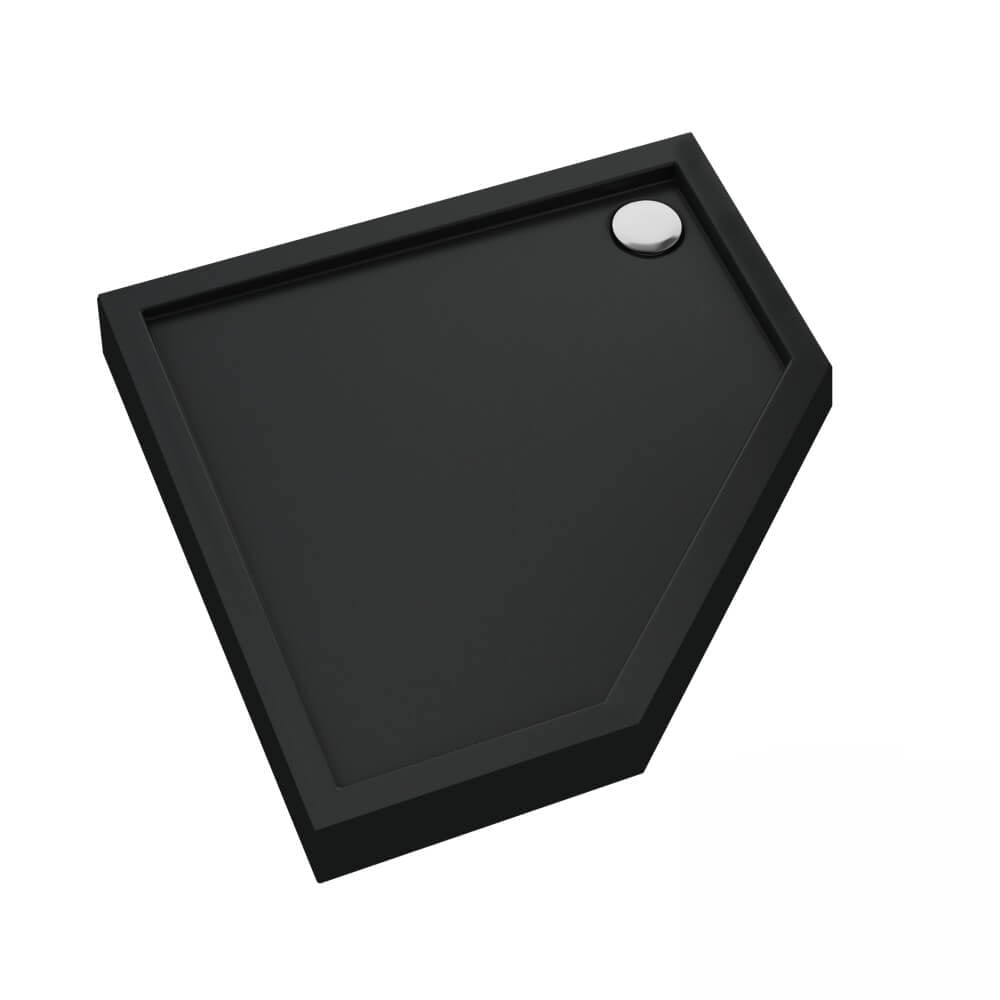 Schedline Cameron Black Mat päťuholníková sprchová vanička 90x90 cm čierna 3ST.C1PK-9090/C/MG
