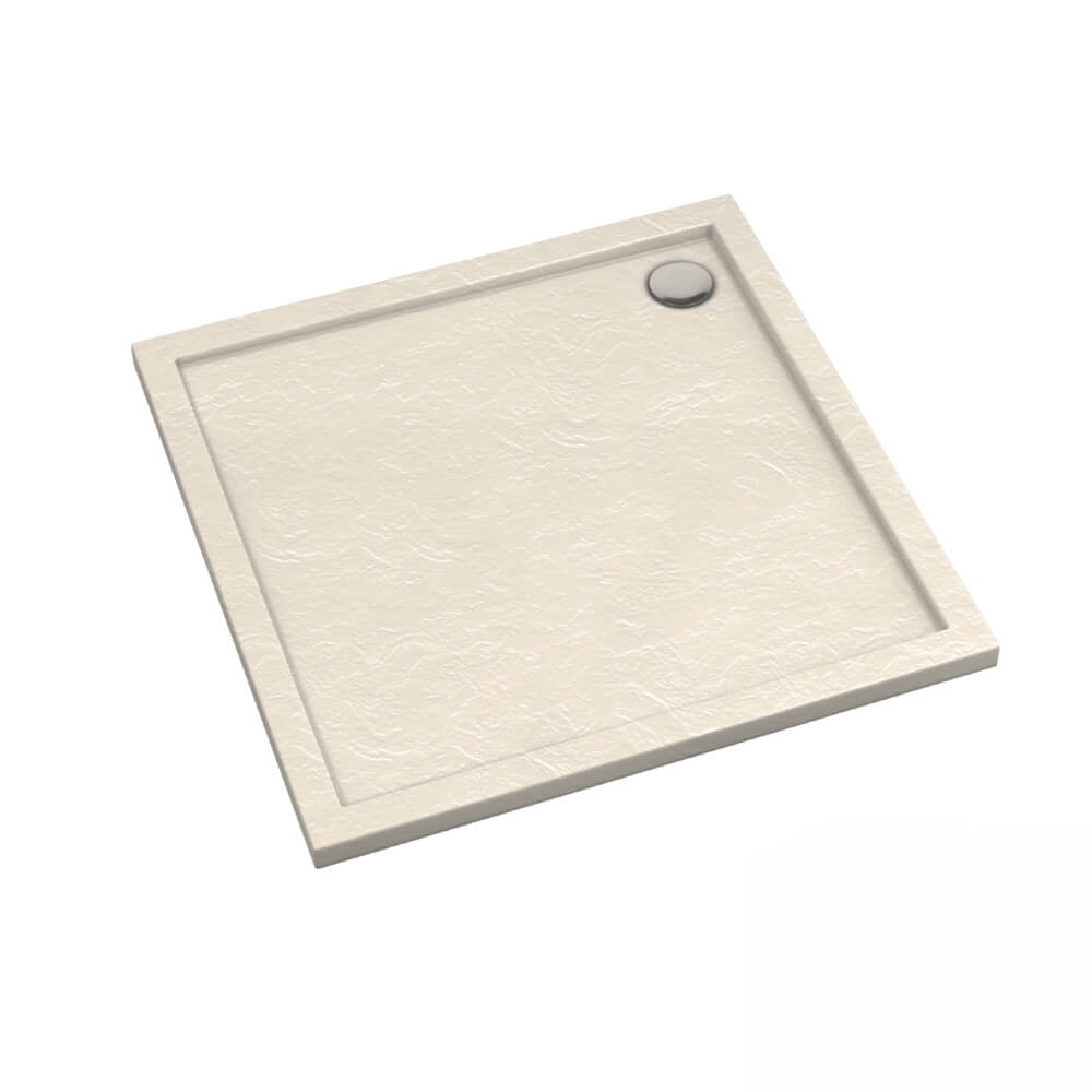 Schedline Sharper Cashmere Stone štvorcová sprchová vanička 80x80 cm béžová 3S.S1K-8080/PK/ST