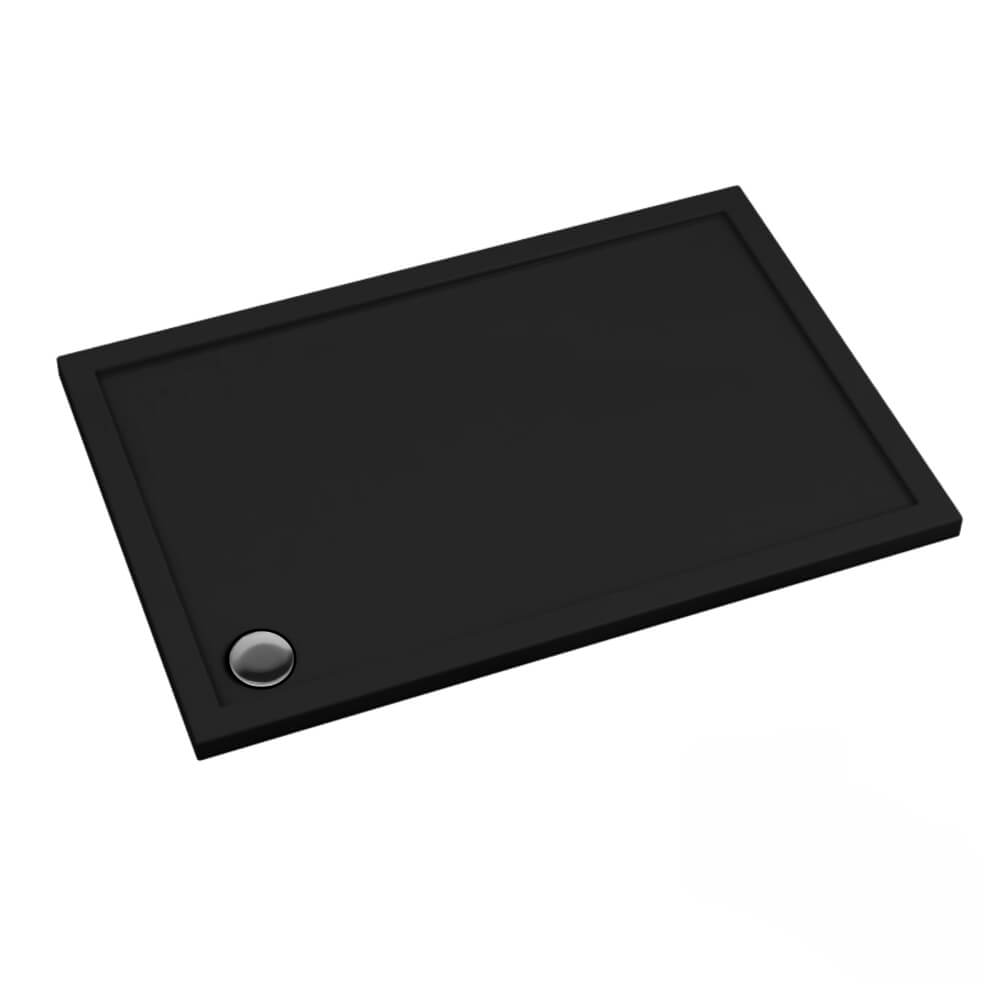 Schedline Sharper Black Mat obdĺžniková sprchová vanička 140x90 cm čierna 3S.S1P-90140/C/MG