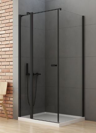New Trendy New Soleo Black sprchovací kút 100x70 cm štvorcová čierna /priehľadné sklo K-0682-WP