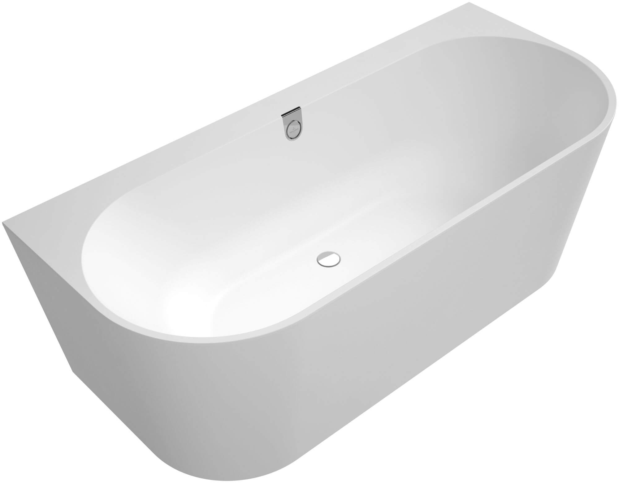 Villeroy & Boch Oberon nástenná vaňa 180x80 cm oválne biela UBQ180OBR9CD00V-RW