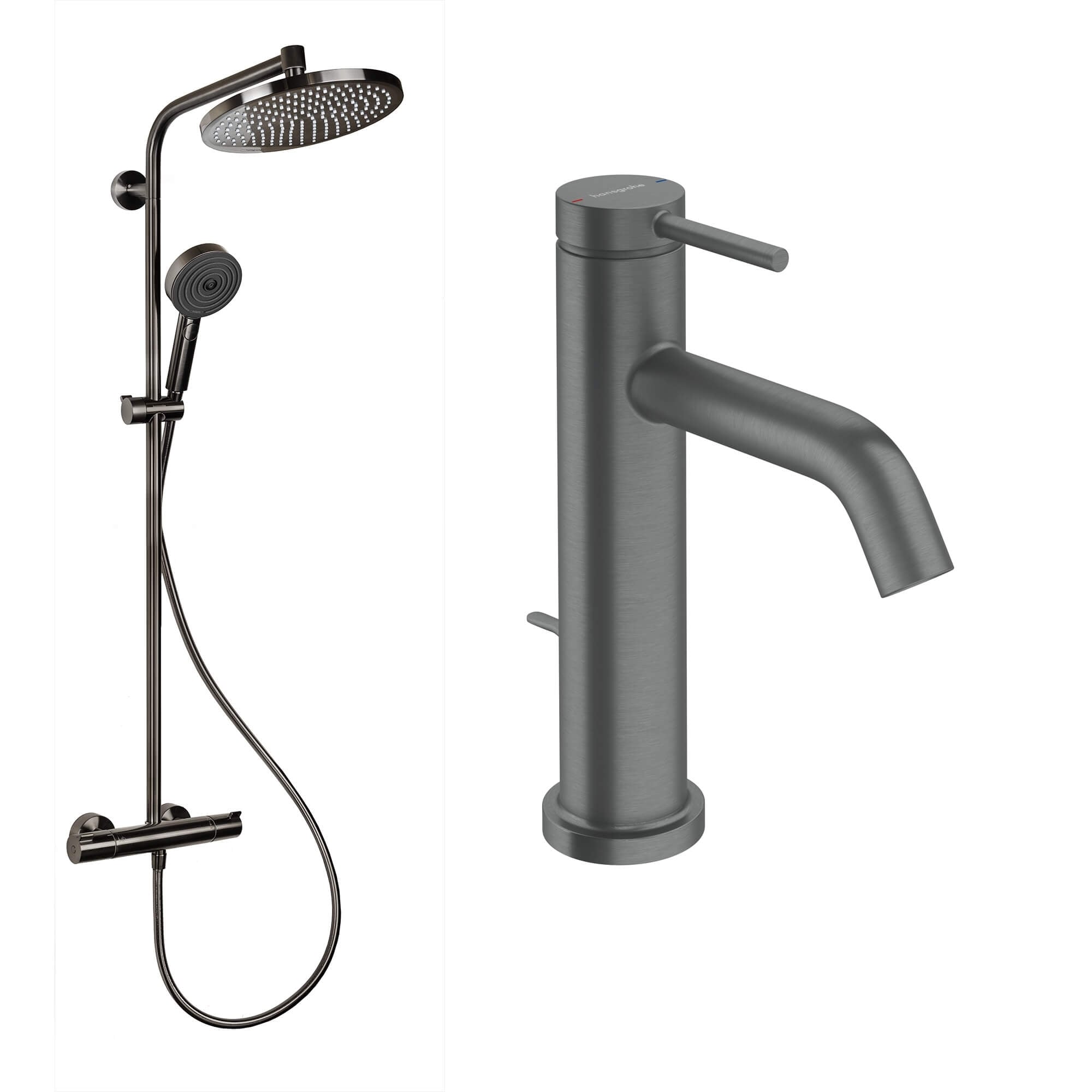 Hansgrohe Crometta kúpeľňová súprava nástenná s termostatom s dažďovou sprchou || 88002387