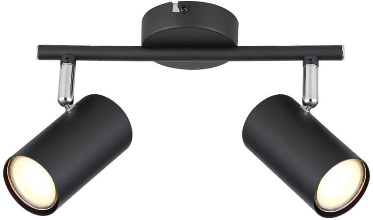 Globo Lighting Allvi stropné svietidlo 2x25 W čierna 57914-2