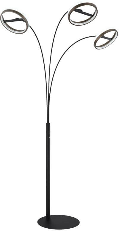 Globo Lighting Della stojaca lampa 3x48 W čierna 67179S1