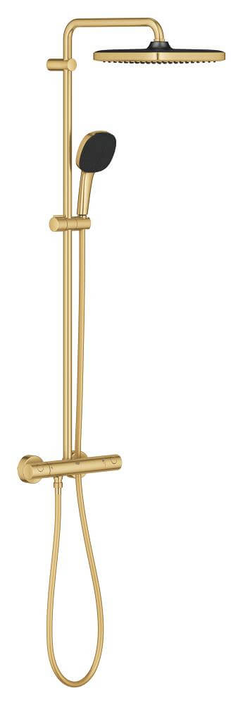 Grohe Vitalio Comfort sprchová súprava nástenná s termostatom s dažďovou sprchou Brushed Cool Sunrise 26696GN1
