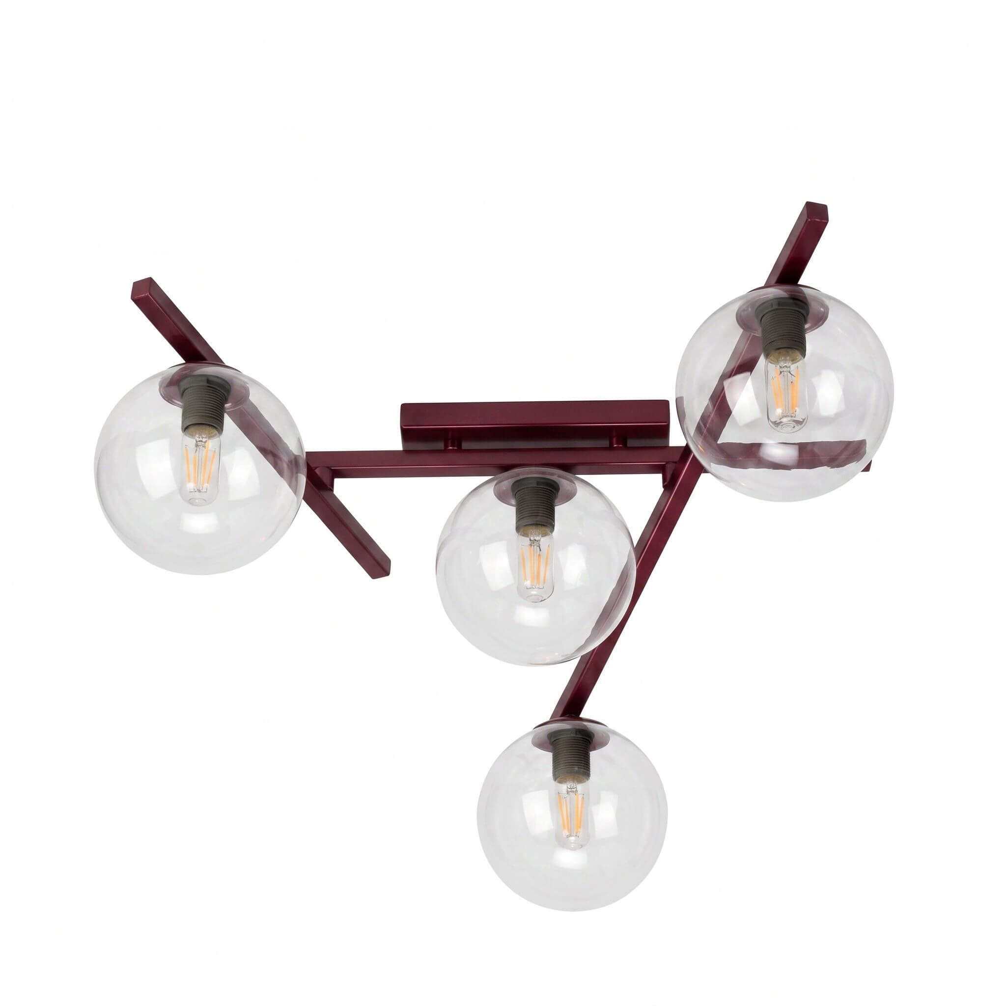 Emibig Smart stropné svietidlo 4x10 W bordová 1796/4
