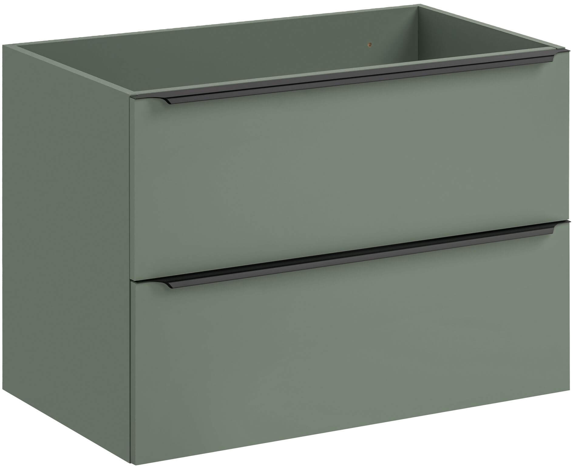 Comad Sombra Green skrinka 80x46x57 cm závesná kúpeľňová skrinka pod umývadlo zelená SOMBRA GREEN 82-80-46-2S