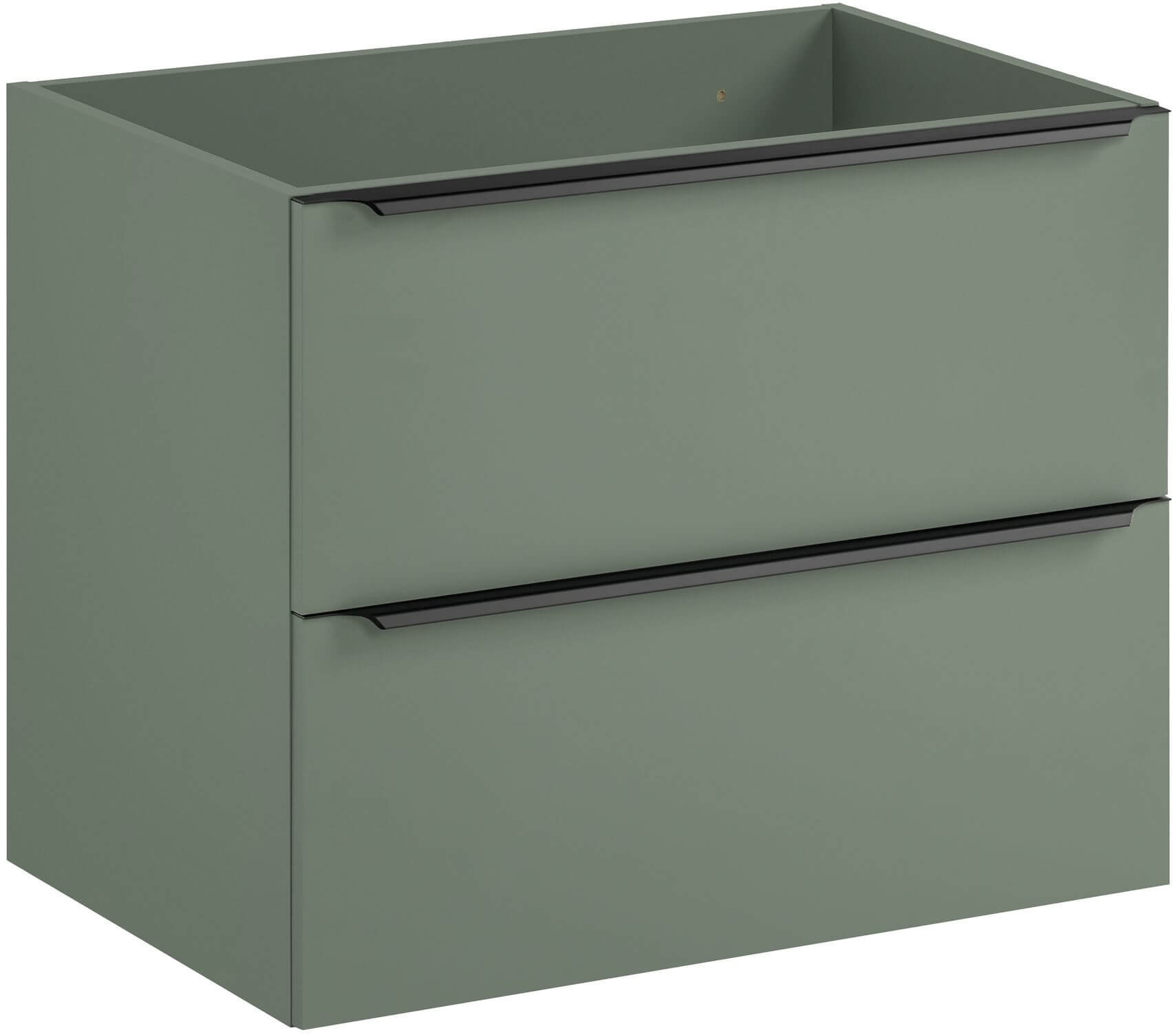 Comad Sombra Green skrinka 70x46x57 cm závesná kúpeľňová skrinka pod umývadlo zelená SOMBRA GREEN 82-70-46-2S