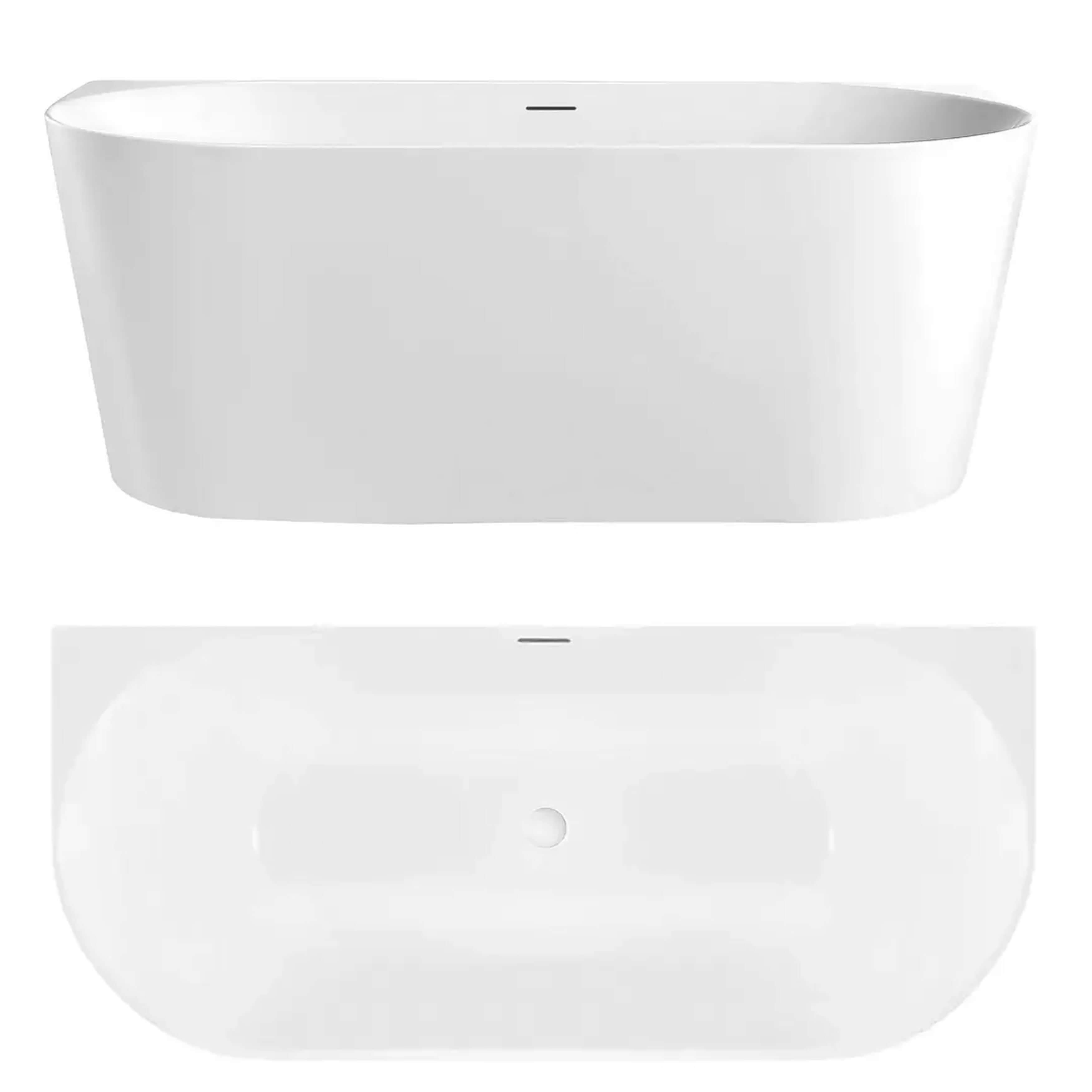 Rea Capri nástenná vaňa 150x74.5 cm obdĺžnikové biela REA-W0503