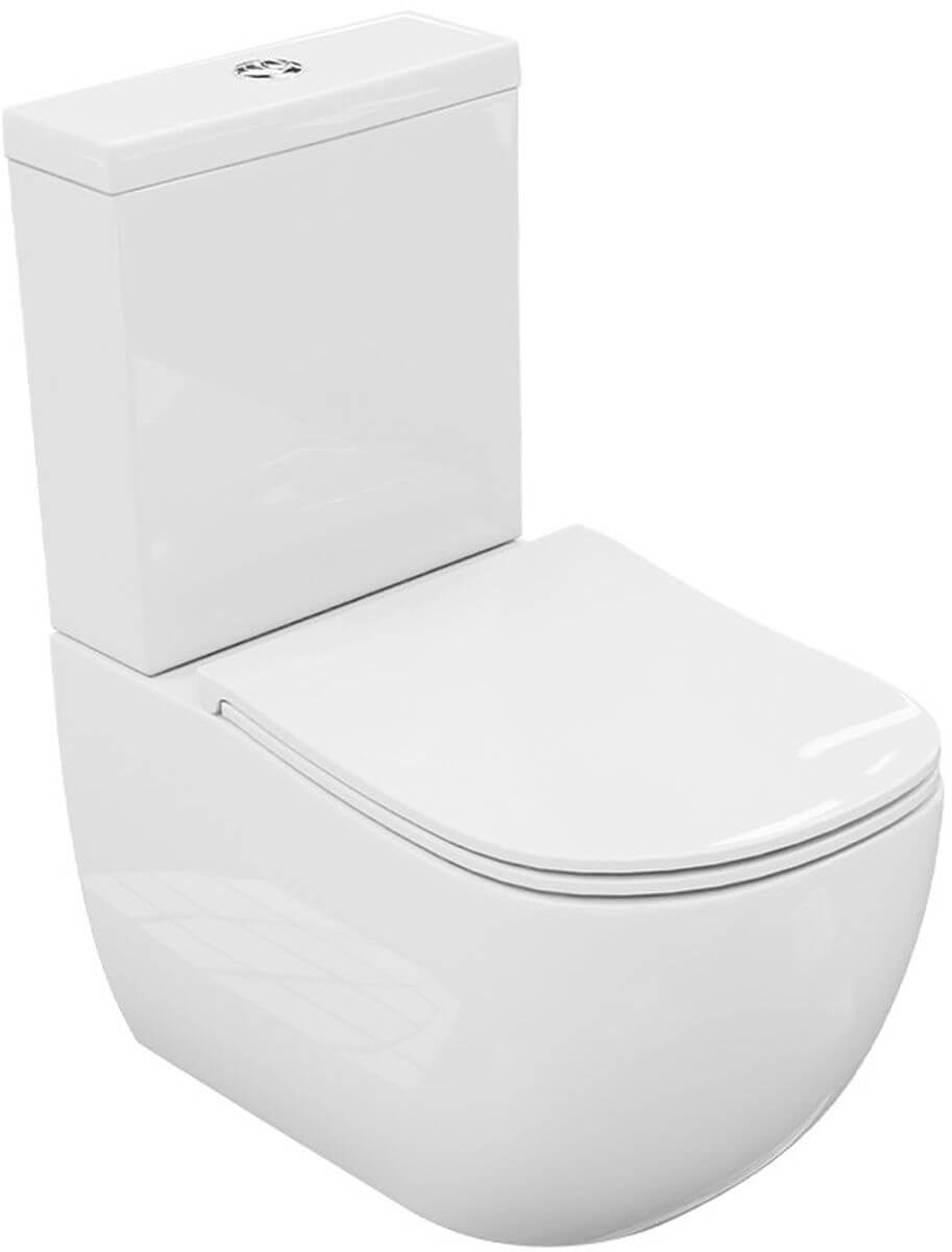 LaVita Ergoseat 3.0 kompaktné wc  s voľne opadajúcou doskou s vírivým splachovaním biela 5900378343509
