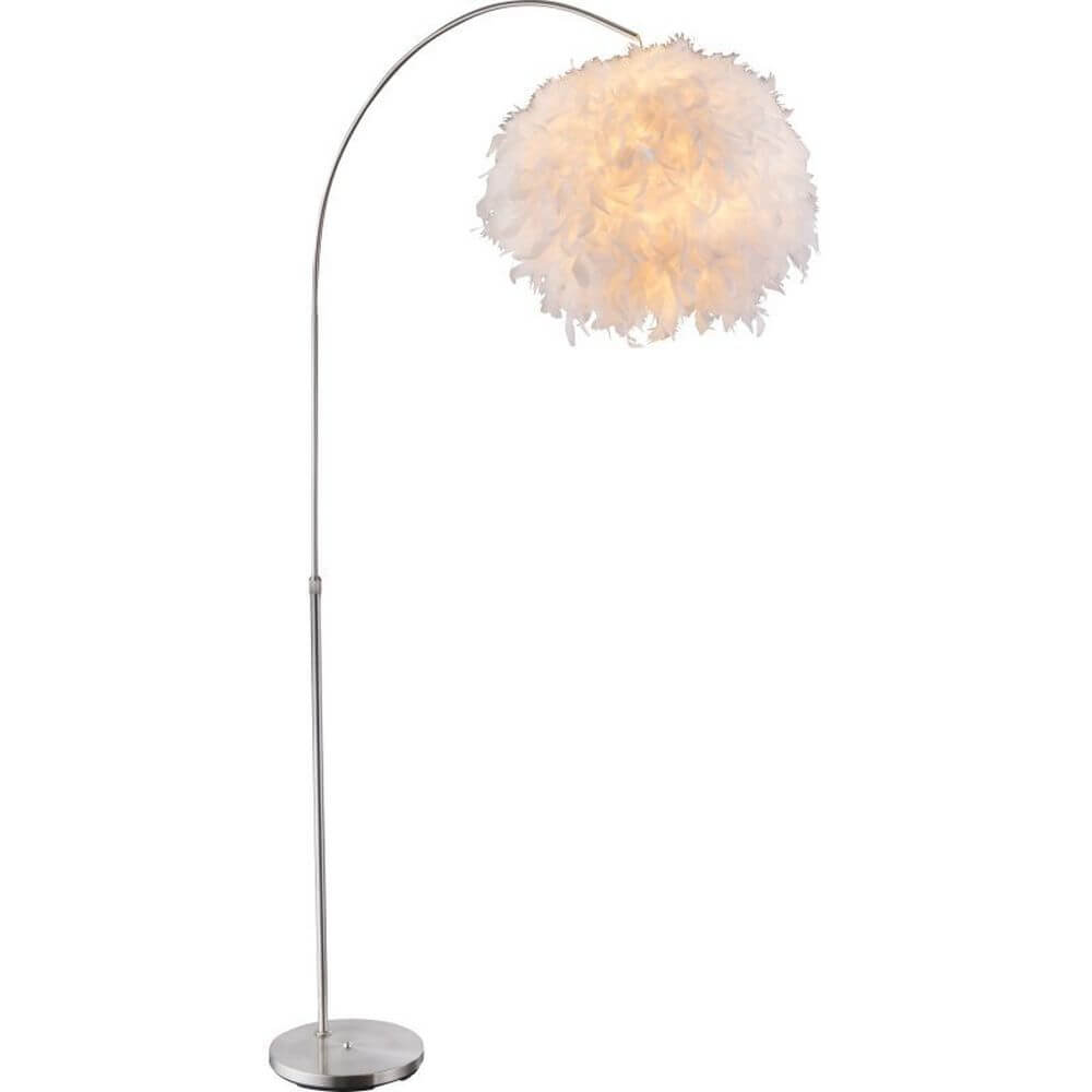 Globo Lighting Katunga stojaca lampa 1x40 W biela-strieborná 15057S