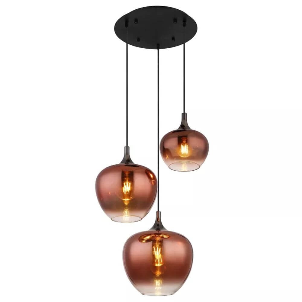 Globo Lighting Maxy závesné svietidlo 3x40 W čierna 15548-3HG