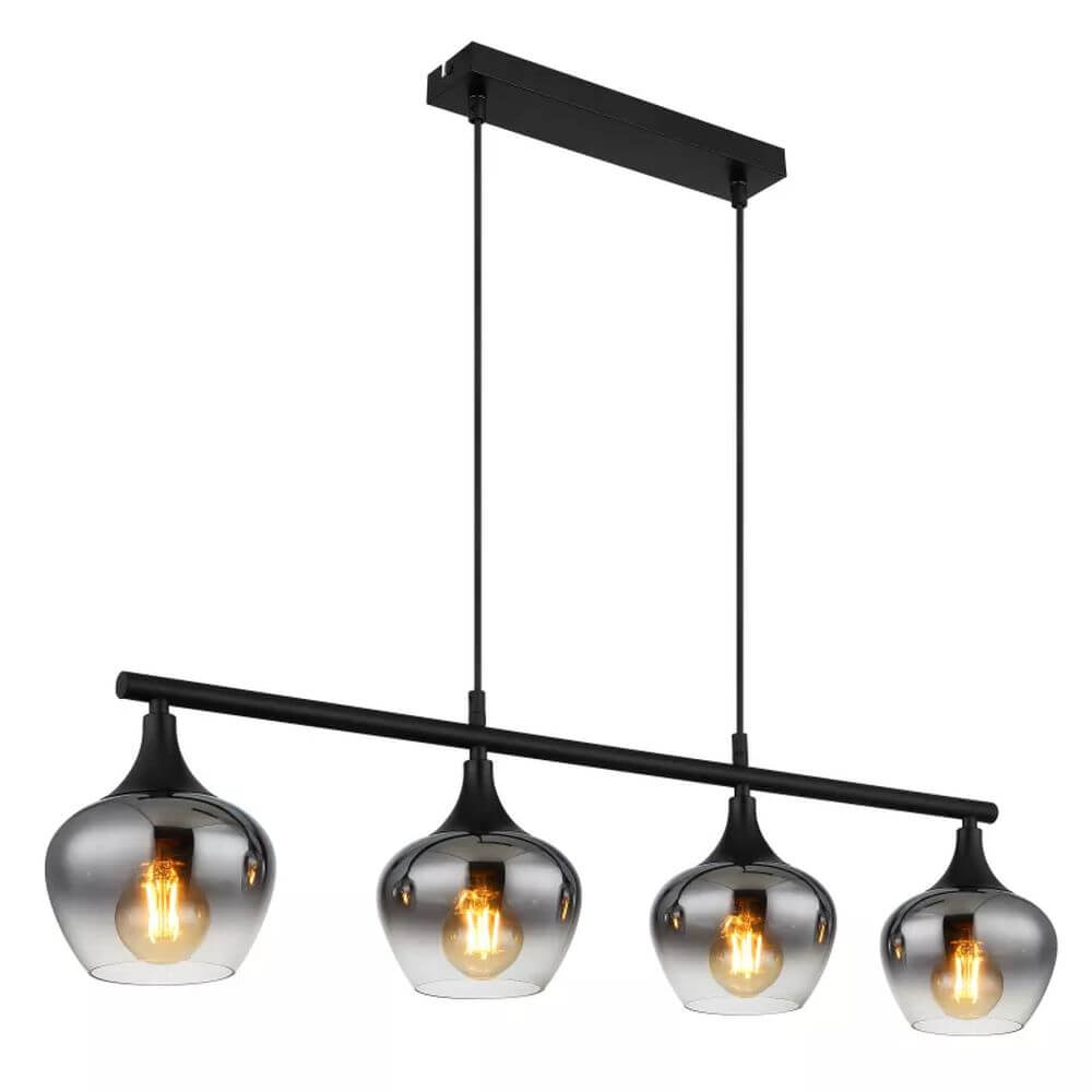 Globo Lighting Maxy závesné svietidlo 4x40 W čierna-dymová 15548-4H1