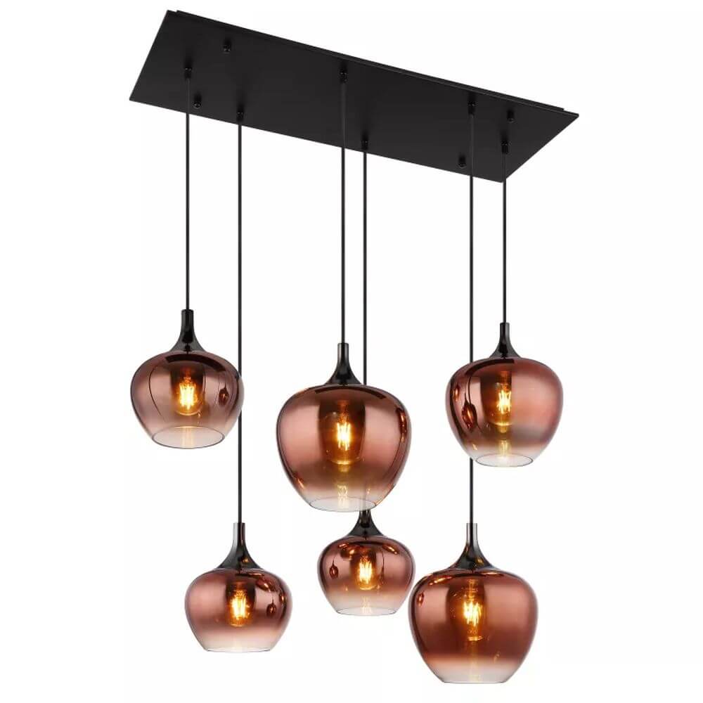 Globo Lighting Maxy závesné svietidlo 6x40 W čierna 15548-6HG