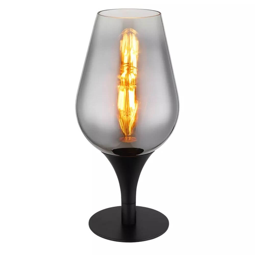 Globo Lighting Lavus stolová lampa 1x40 W čierna-chrómová 15552T3
