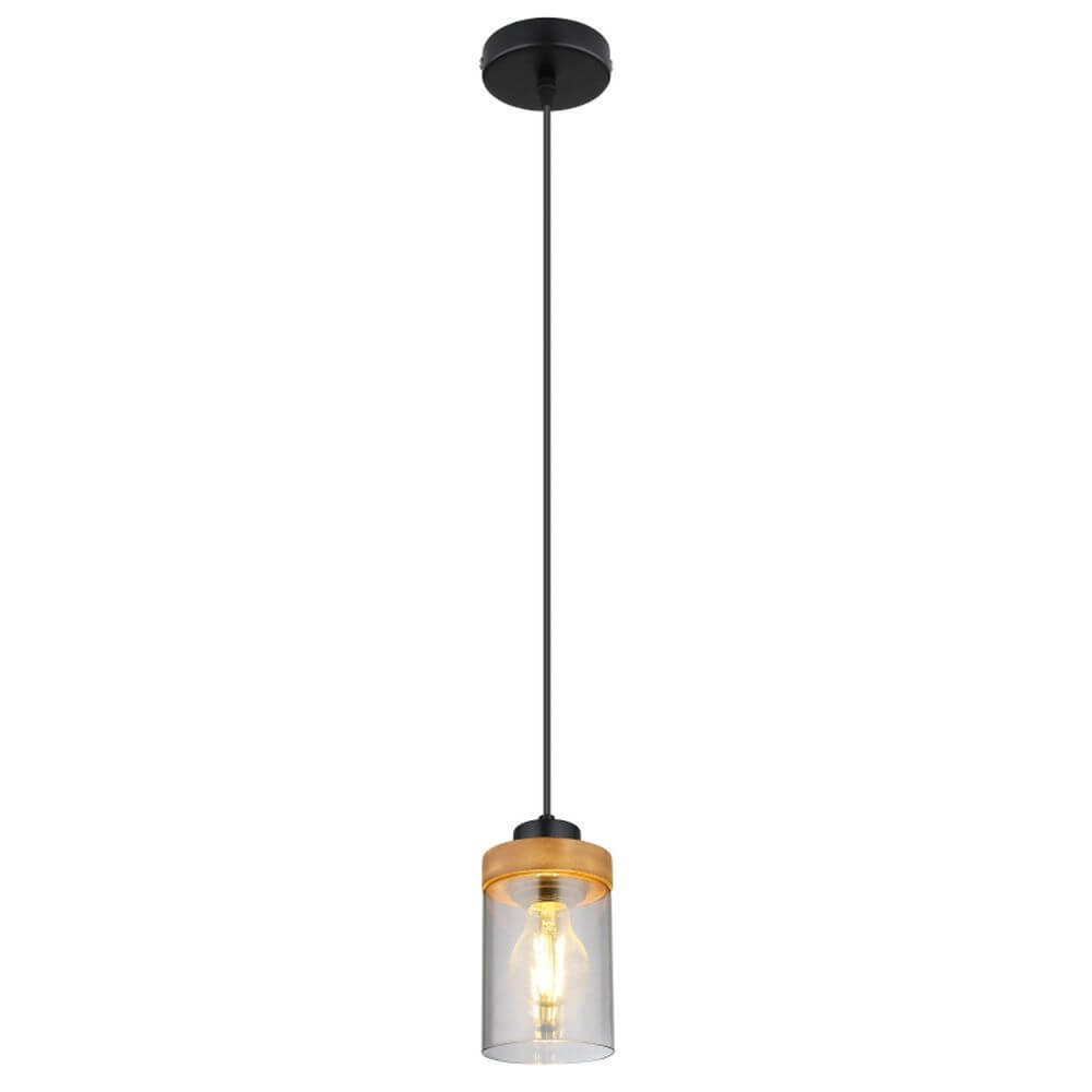 Globo Lighting Finca závesné svietidlo 1x40 W čierna-dymová 15557H