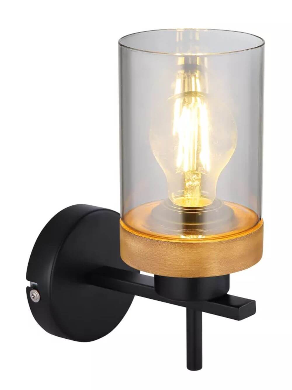 Globo Lighting Finca nástenná lampa 1x40 W čierna-dymová 15557W