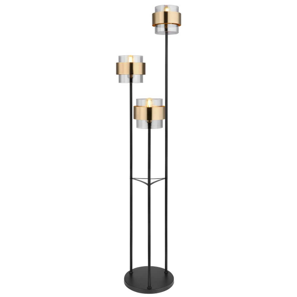 Globo Lighting Milley stojaca lampa 1x60 W čierna-zlatá 15560S
