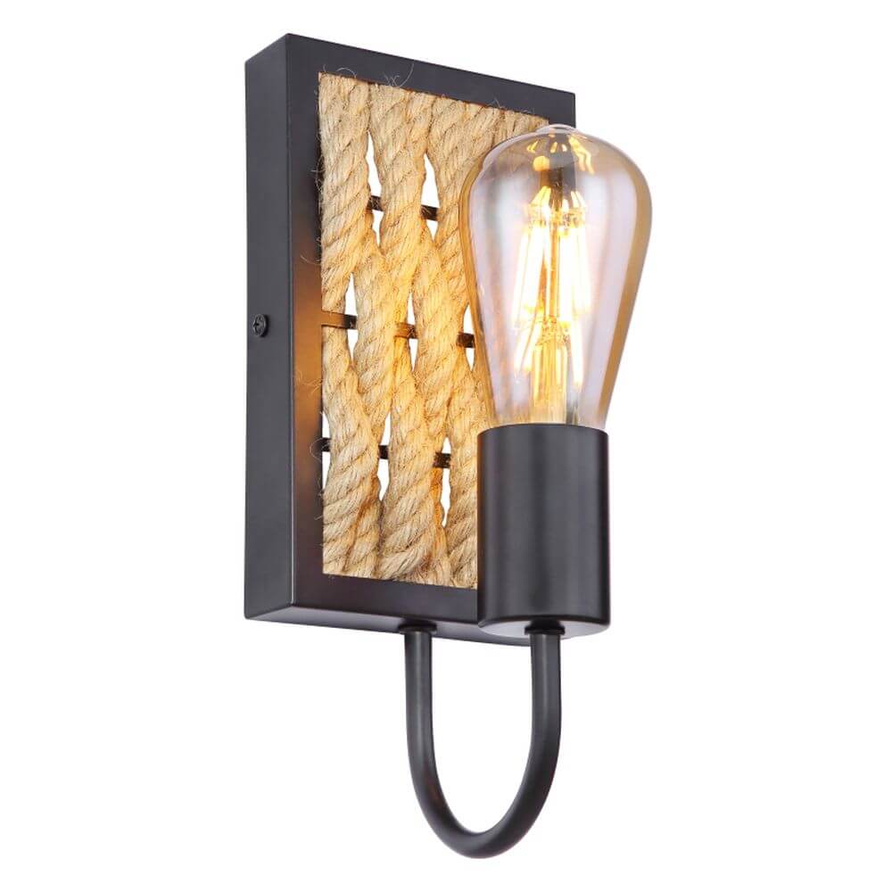 Globo Lighting Halia nástenná lampa 1x60 W čierna-hnedá 15679W