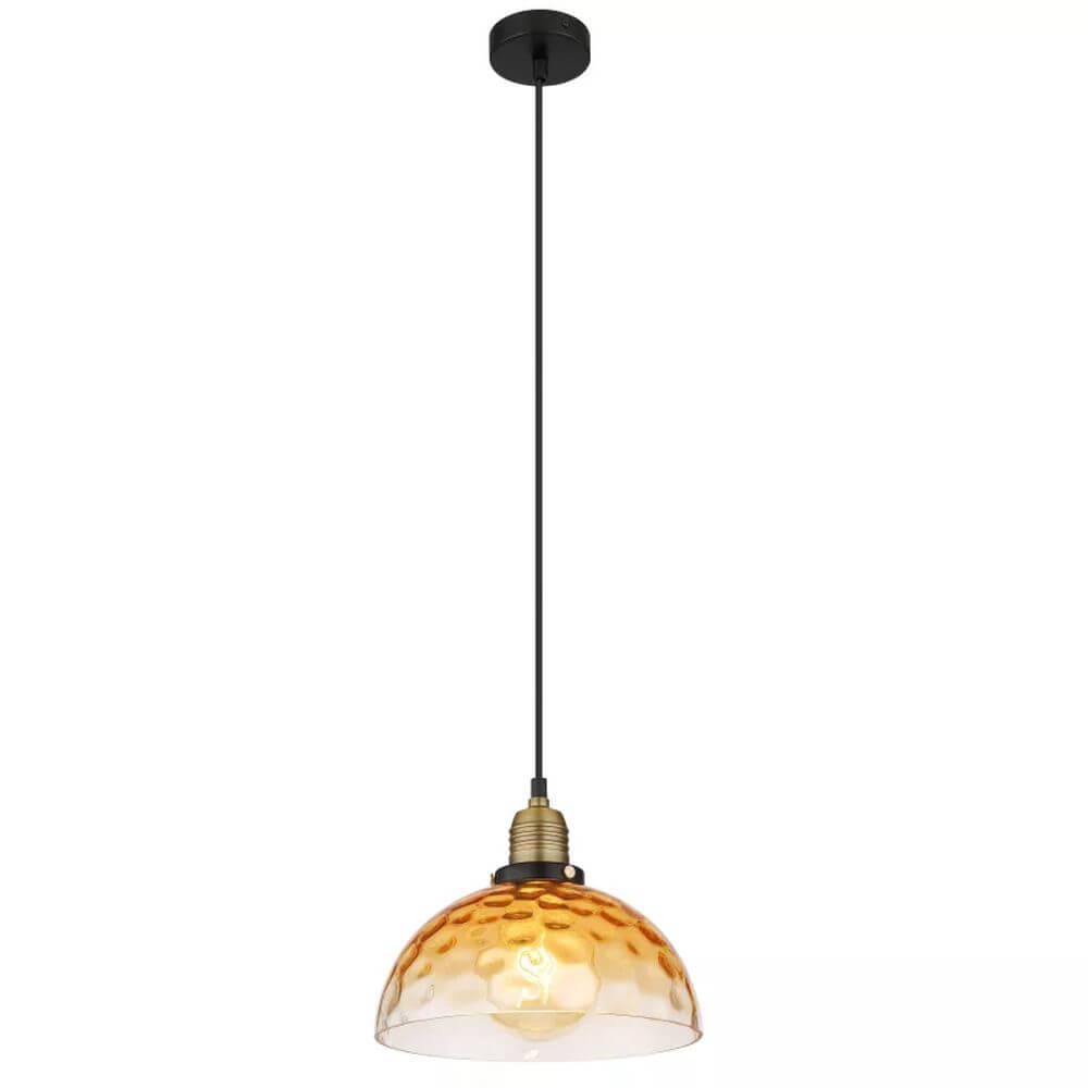 Globo Lighting Salvy závesné svietidlo 1x60 W čierna-jantárová 15786H1
