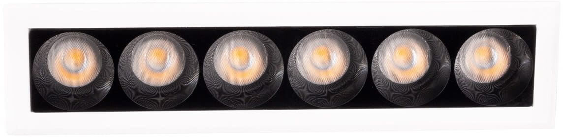 MaxLight X-Line stropné svietidlo 6x8 W biela-čierna H0136