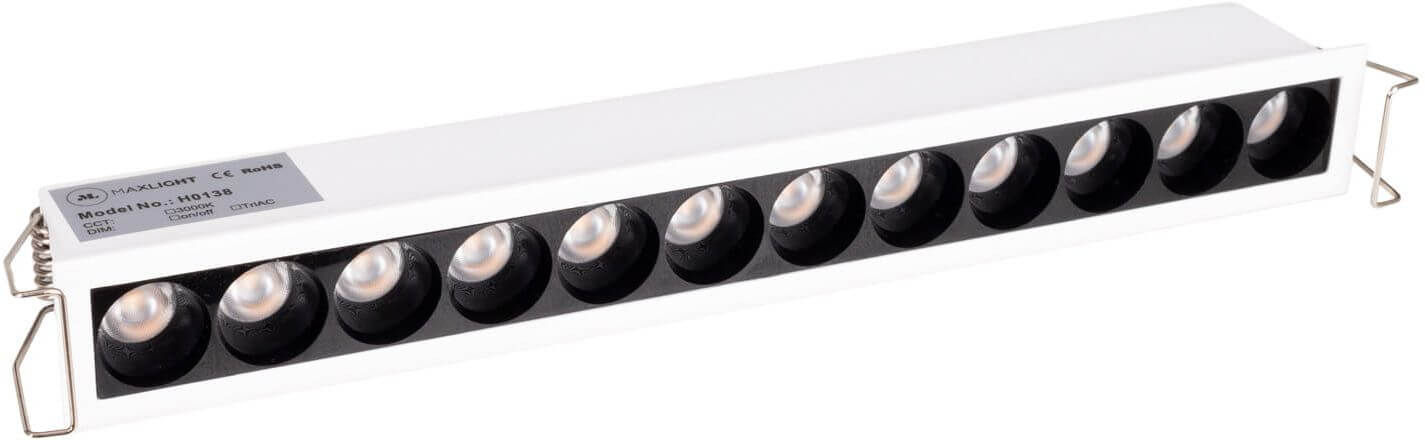 MaxLight X-Line stropné svietidlo x15 W biela-čierna H0138