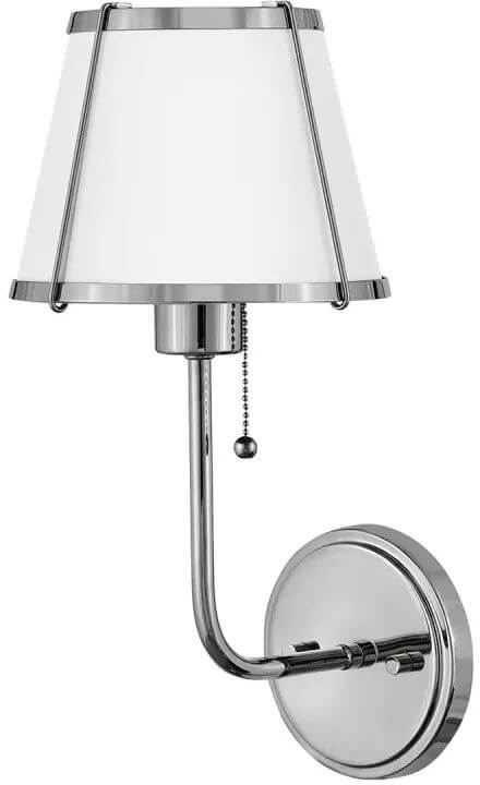 Elstead Lighting Clarke nástenná lampa 1x40 W biela-niklová HK-CLARKE1-PN-WH