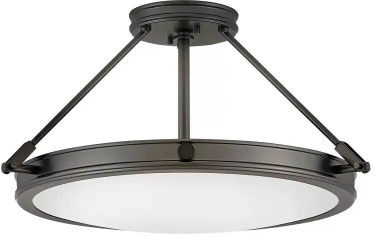 Elstead Lighting Collier stropné svietidlo 3x40 W čierna-opalová HK-COLLIER-SF-S-BX