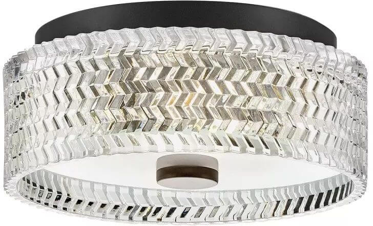 Elstead Lighting Elle stropné svietidlo 2x60 W čierna-priehľadná HK-ELLE-F-S-BK