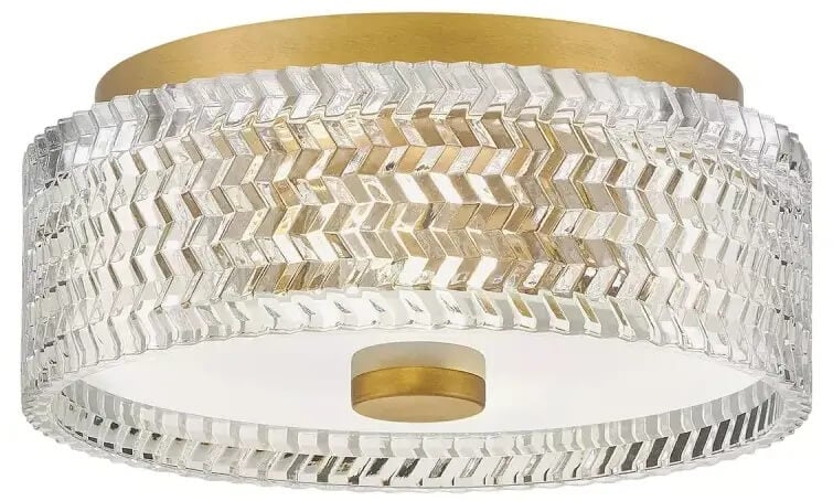 Elstead Lighting Elle stropné svietidlo 2x60 W mosadzná-priehľadná HK-ELLE-F-S-HB