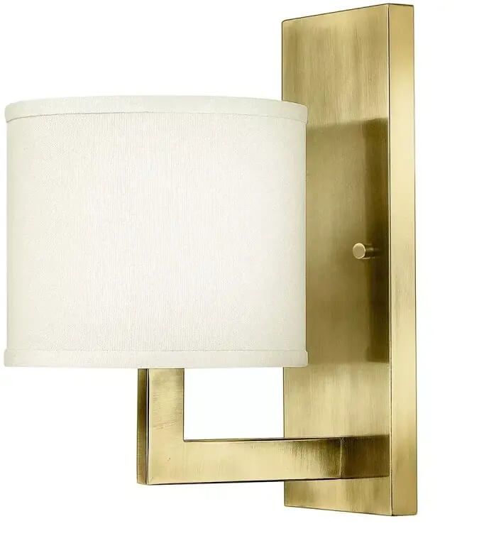Elstead Lighting Hampton nástenná lampa 1x60 W biela-mosadzná HK-HAMPTON1-BB