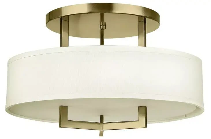 Elstead Lighting Hampton stropné svietidlo 3x60 W biela-mosadzná HK-HAMPTON-SF-BB