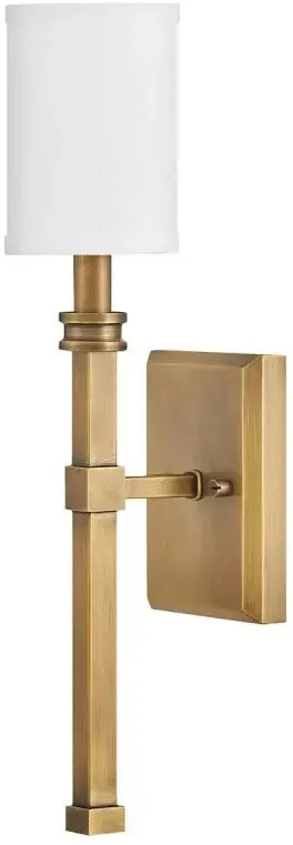 Elstead Lighting Moore nástenná lampa 1x40 W biela-mosadzná HK-MOORE-WB1-HB