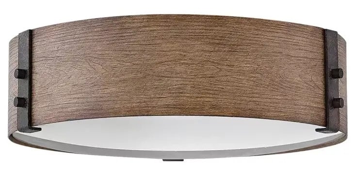 Elstead Lighting Sawyer stropné svietidlo 3x40 W drevená-železná HK-SAWYER-F-M-SQ