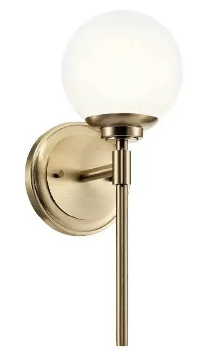 Elstead Lighting Benno nástenná lampa 1x3 W hnedá-opálová KL-BENNO1-CPZ