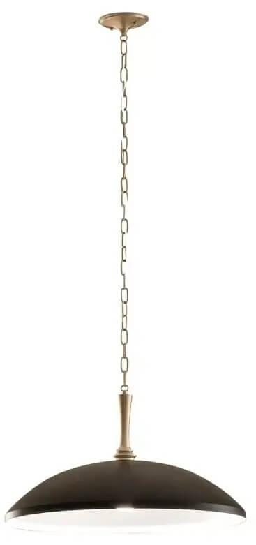 Elstead Lighting Delarosa závesné svietidlo 1x60 W čierna-hnedá KL-DELAROSA-P-BK