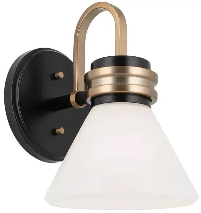 Elstead Lighting Farum nástenná lampa 1x3 W biela-čierna-hnedá KL-FARUM1-BK-CPZ