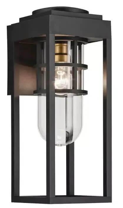 Elstead Lighting Hone vonkajšie nástenné svietidlo 1x60 W čierna-priehľadná KL-HONE-M-BKT