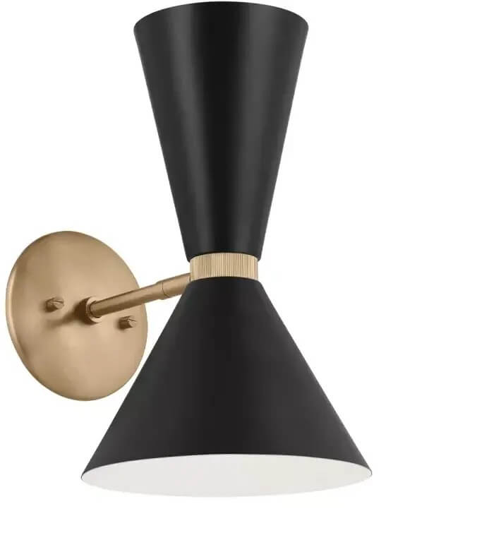Elstead Lighting Phix nástenná lampa 2x40 W čierna-hnedá KL-PHIX-1W-CBB