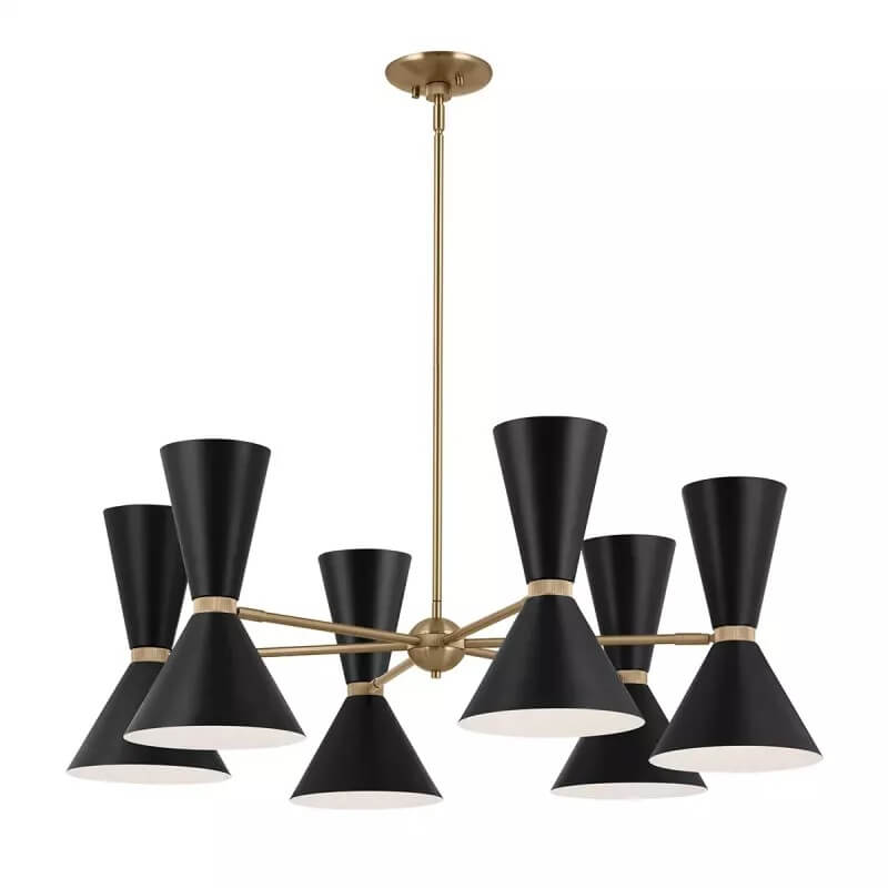 Elstead Lighting Phix závesné svietidlo x40 W čierna-hnedá KL-PHIX-6-CBB