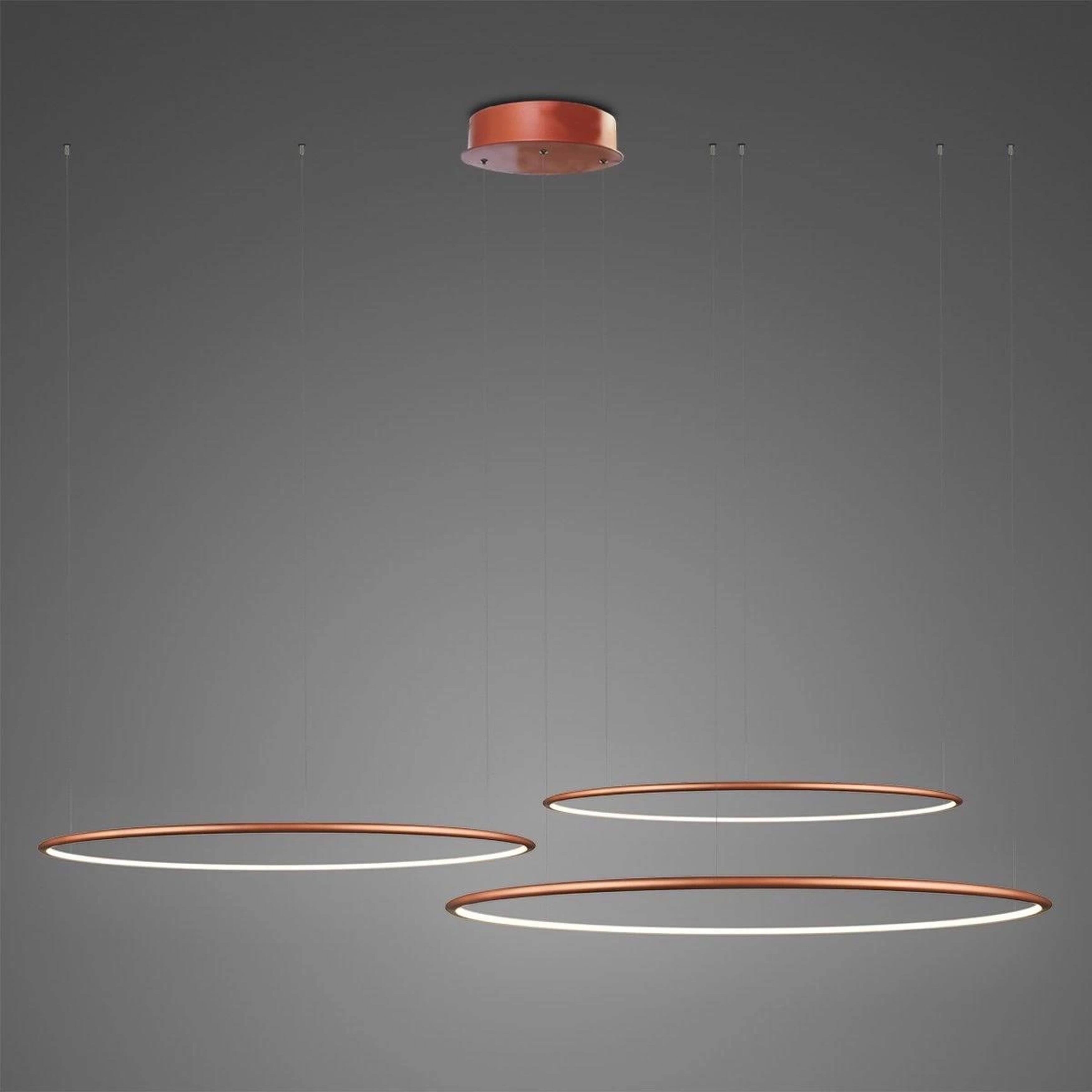 Altavola Design Led Shape závesné svietidlo 3x W medená LA075/CO3_80_in_4k_copper_Dali