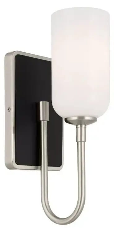Elstead Lighting Solia nástenná lampa 1x3 W čierna-opálová-niklová KL-SOLIA-1W-BNB