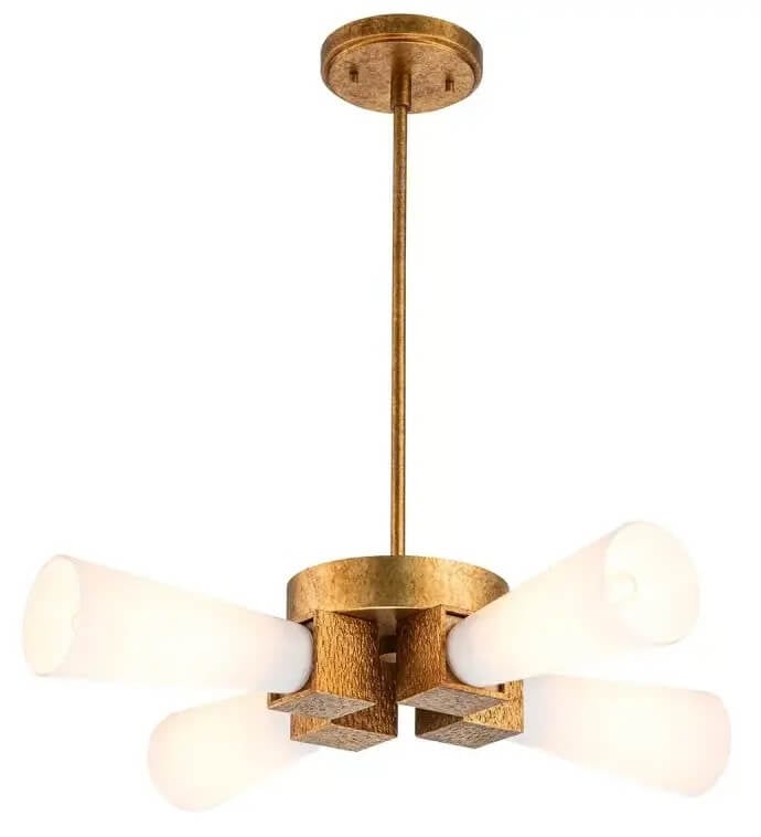 Elstead Lighting Kristy závesné svietidlo 4x40 W zlatá-opálová KRISTY-4P-DG-OPAL