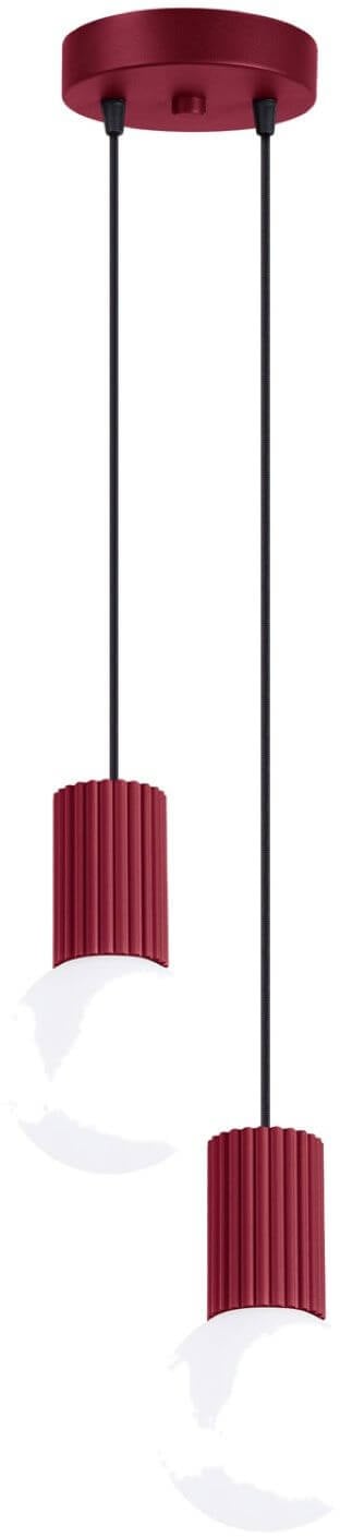 Sollux Lighting Halo závesné svietidlo 2x8 W bordová SL.1979