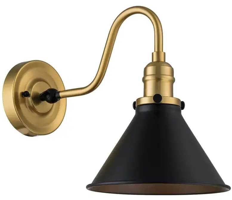 Elstead Lighting Provence nástenná lampa 1x60 W čierna-mosadzná PV1-AB-MB