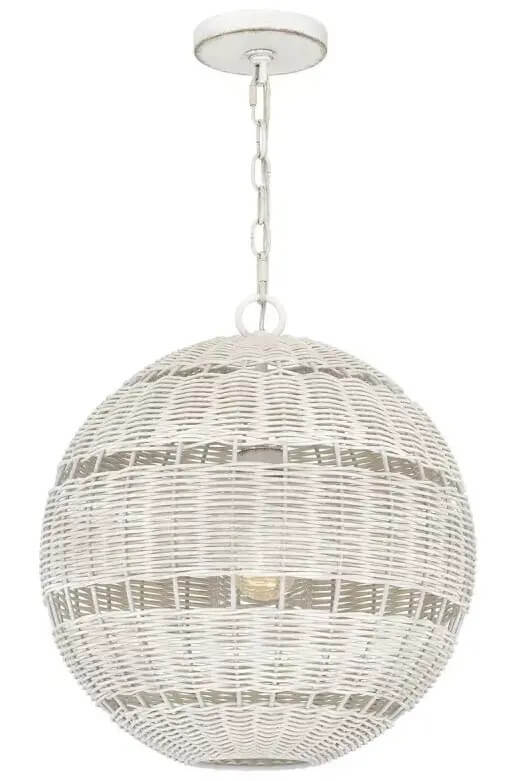 Elstead Lighting Lindendale závesné svietidlo 1x60 W biela QZ-LINDENDALE-P-AWH